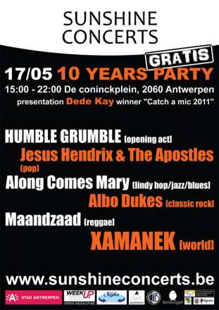 10 jaar Sunshine Concerts