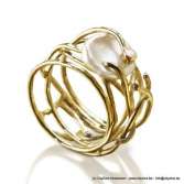 Draadring met parel