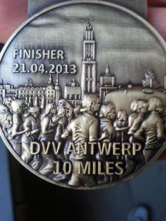 Finisher Medaille van de 10 Miles van 2013