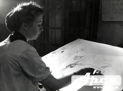 Mevr. Dedryver, ontwerpster bij Delvaux van 1946 tot 1956