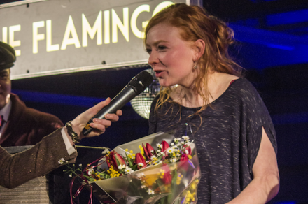Moya De Feyter liet zien dat zij met haar tekst een eigen weg heeft ingeslagen. (Foto © Milou Verstappen)