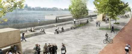 StedelijkPlein na heraanleg van de Scheldekaaien