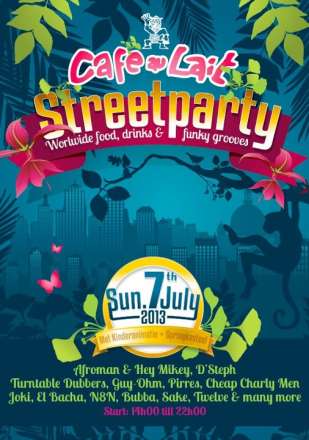 Café au Lait Streetparty affiche