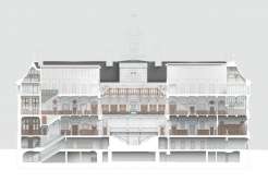 Doorsnede stadhuis na restauratie (vooraanzicht)