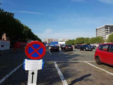EK Voetbal op de parking van de Gedempte Zuiderdokken