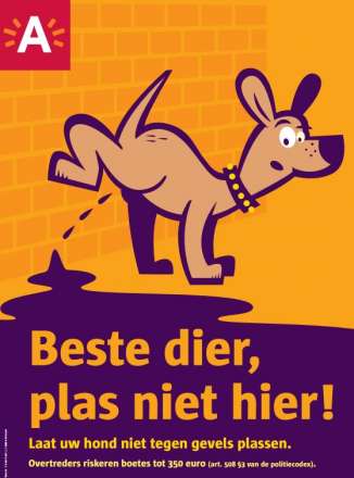 Affiche sensibilisering hondenplasjes