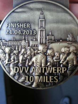 Medaille DVV Antwerp 10 Miles 2013 Medaille DVV Antwerp 10 Miles 2013