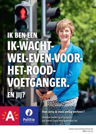 Ik ben een ik-wacht-wel-even-voor-het-rood-voetganger. En jij?