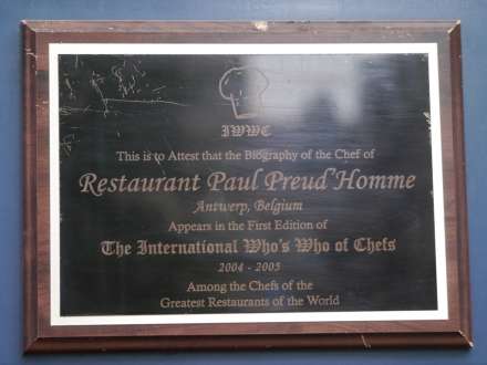 Restaurant Preud' Homme Antwerpen