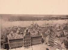 Historisch bovenaanzicht van het stadhuis van Antwerpen