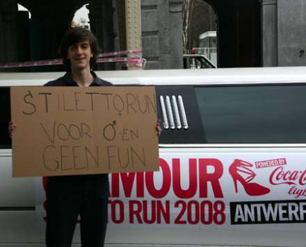 Stiletto Run voor mannen geen fun!