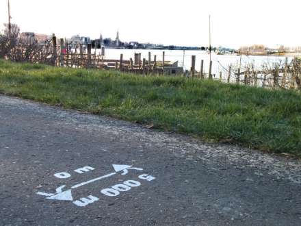 Waterloop loopparcours op de kaaien