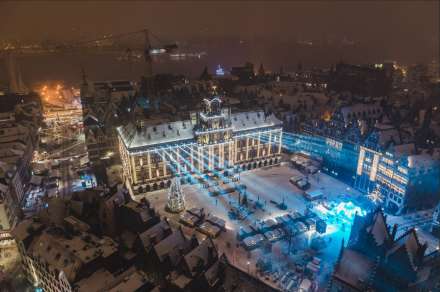 Winter in Antwerpen vanop de kathedraal